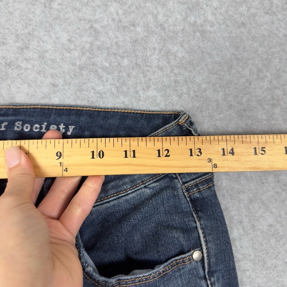Articles Of Society‎ Jeans Womens 26 Skinny Dark Wash Frayed Hem Blue Denim - Picture 6 of 14